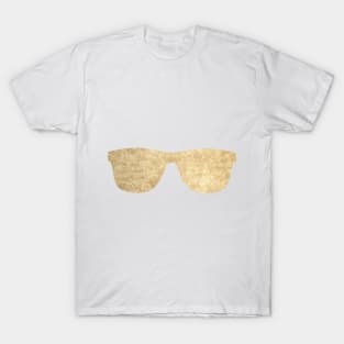 Sunglasses - golden faux foil T-Shirt